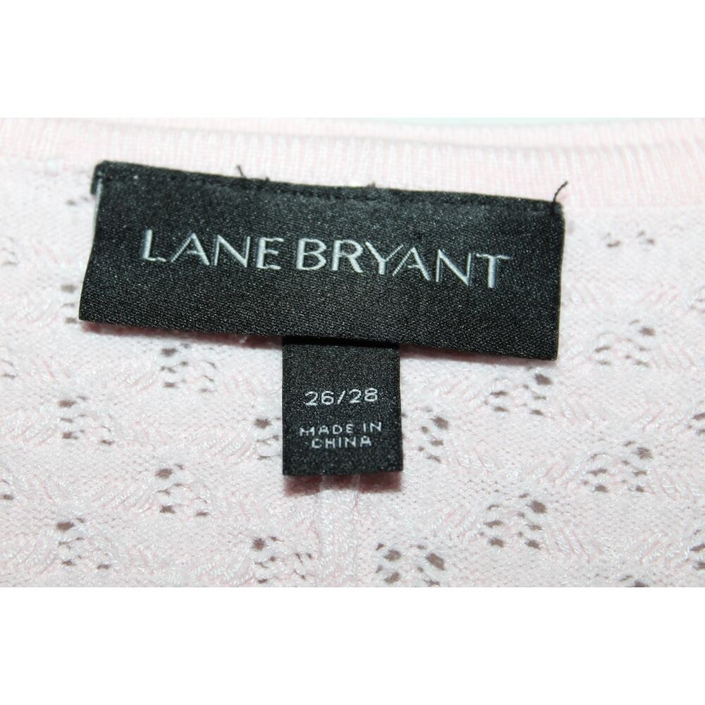 Lane Bryant Dolman Textured Short Sleeve Open Cardigan Pink Plus Size 26/28 - Picture 4 of 10